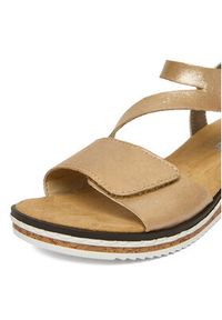 Rieker Sandały CEO-V3660-61 Złoty. Kolor: złoty. Materiał: skóra #6