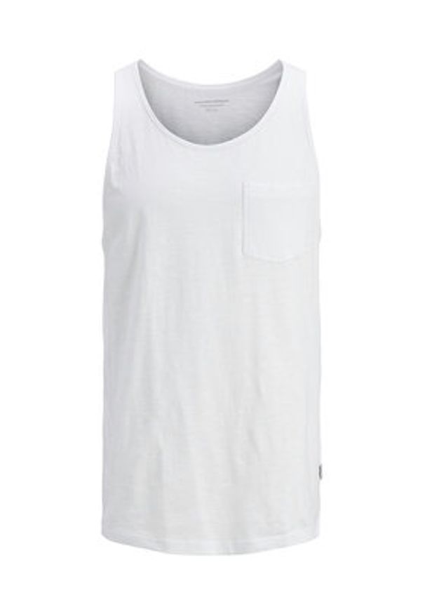 Jack & Jones Tank top Varenna 12273165 Biały Regular Fit. Kolor: biały. Materiał: bawełna