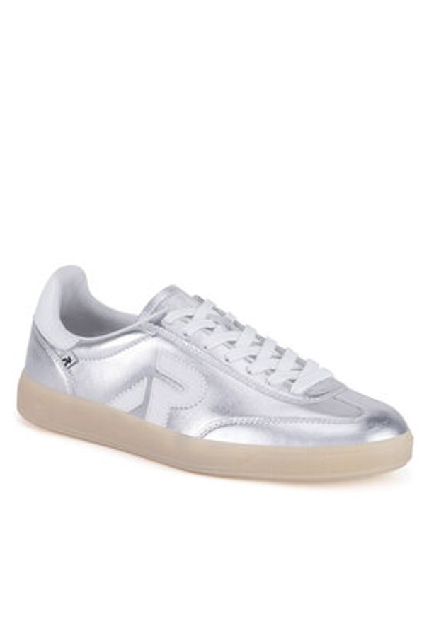 Rieker Revolution Lifestyle Sneakersy W2200-90 Srebrny. Kolor: srebrny. Materiał: skóra