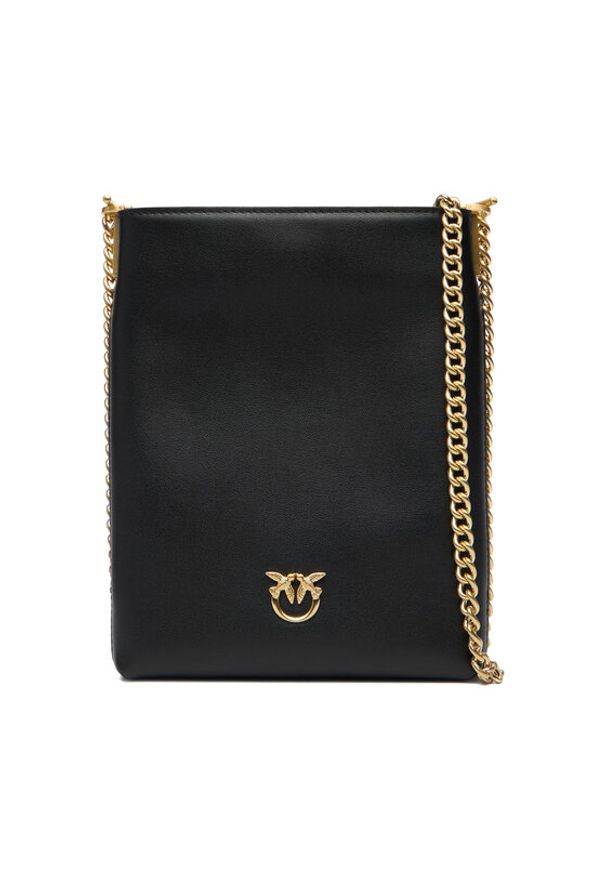 Pinko - PINKO Torebka Flat Satchel AI 25-26 PCPL 105352 A0QO Czarny. Kolor: czarny. Materiał: skórzane