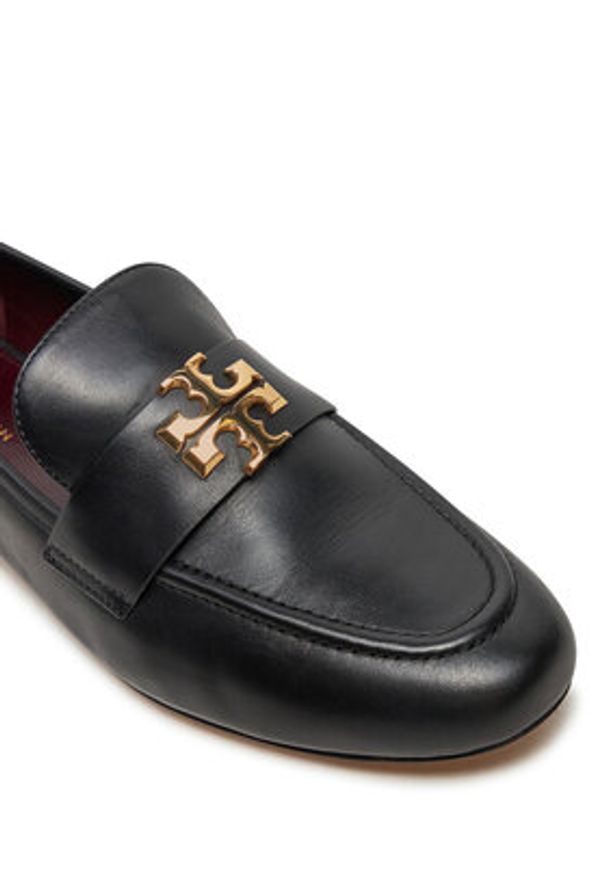 Tory Burch Loafersy Eleanor 158204 Czarny. Kolor: czarny. Materiał: skóra