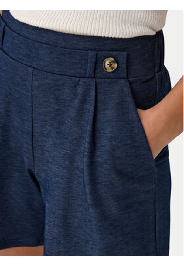 JDY Szorty materiałowe Birdie Geggo 15320995 Granatowy Regular Fit. Kolor: niebieski. Materiał: wiskoza, syntetyk