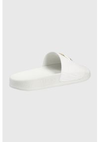 Liu Jo klapki damskie kolor biały. Kolor: biały. Materiał: guma. Obcas: na obcasie. Wysokość obcasa: niski