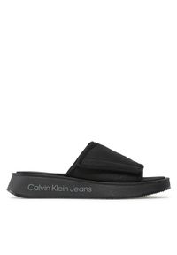 Calvin Klein Jeans Klapki Prefresato Sandal Softny YW0YW00968 Czarny. Kolor: czarny. Materiał: materiał #1
