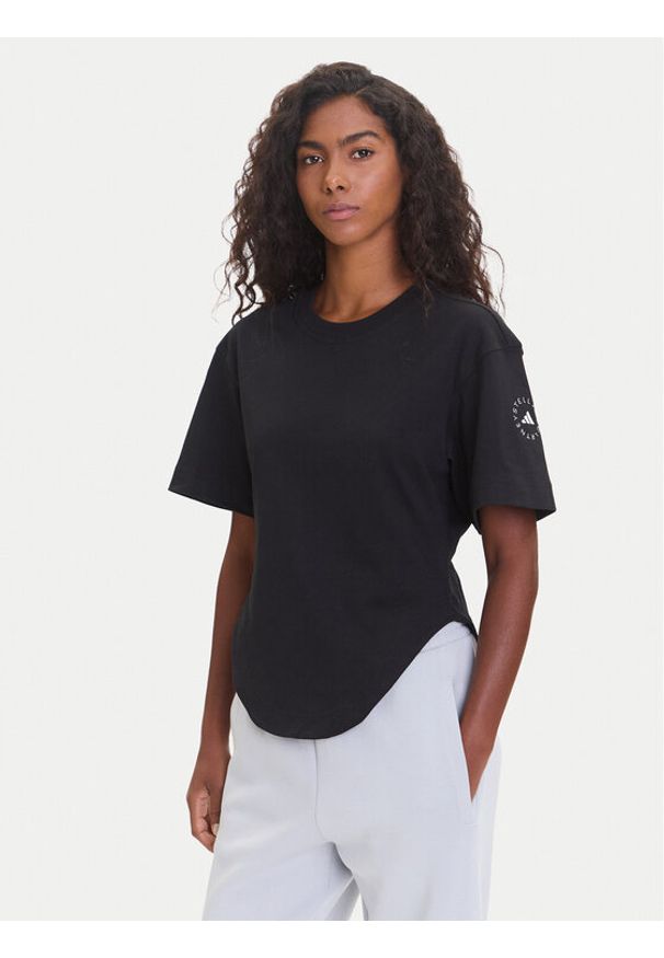 Adidas by Stella McCartney - adidas by Stella McCartney T-Shirt IN3656 Czarny Regular Fit. Kolor: czarny. Materiał: bawełna