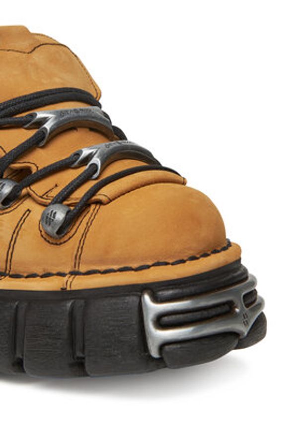 NEW ROCK Sneakersy M-120N-C60 Żółty. Kolor: żółty. Materiał: zamsz, skóra