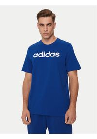 Adidas - adidas T-Shirt Essentials Single Jersey Linear Embroidered Logo T-Shirt IC9279 Niebieski Regular Fit. Kolor: niebieski. Materiał: bawełna