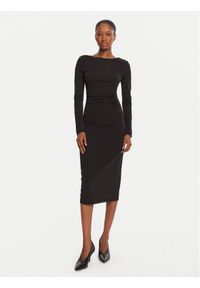 KAOS Sukienka koktajlowa Abiti RI1MA002 0001 Czarny Slim Fit. Kolor: czarny. Materiał: syntetyk. Styl: wizytowy #1
