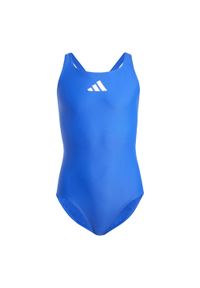 Adidas - Solid Small Logo Swimsuit. Kolor: biały, niebieski, wielokolorowy #1