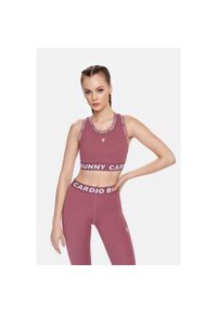 Stanik fitness cardio damski Cardio Bunny Quickly. Kolor: różowy. Materiał: elastan. Sport: fitness #1