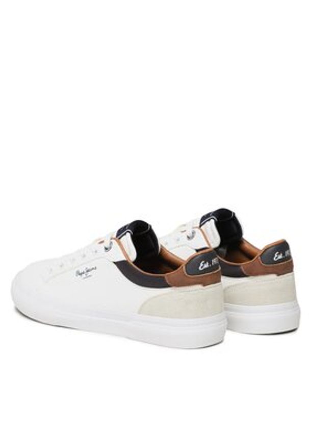 Pepe Jeans Sneakersy Kenton Court PMS30839 Biały. Kolor: biały. Materiał: skóra