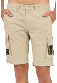 Aeronautica Militare - AERONAUTICA MILITARE Beżowe męskie bermudy Frecce Tricolori, Rozmiar M. Kolor: beżowy #5