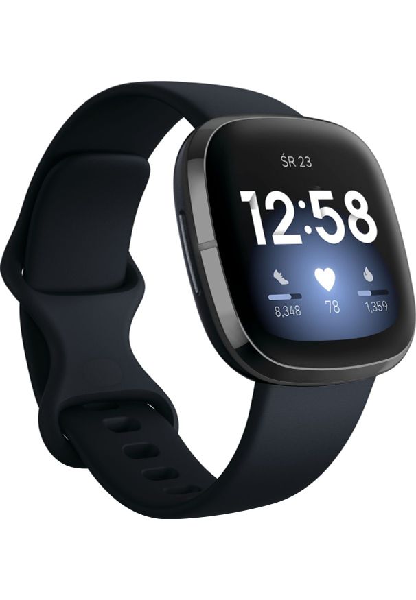 FITBIT - Smartwatch Fitbit Sense Czarny (FB-501TAS-EU). Rodzaj zegarka: smartwatch. Kolor: czarny