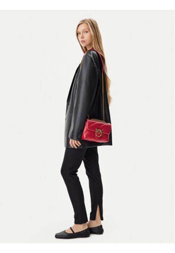 Pinko - PINKO Torebka Love Puff Mini Cl PE 25 PLTT 100039 A0F2 Czerwony. Kolor: czerwony. Materiał: skórzane