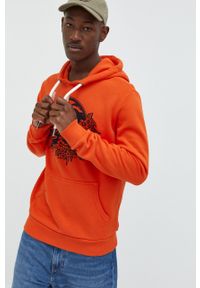 Superdry bluza męska kolor pomarańczowy z kapturem wzorzysta. Typ kołnierza: kaptur. Kolor: pomarańczowy. Materiał: dzianina #3