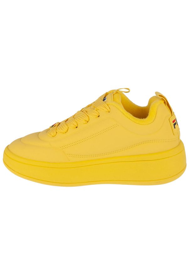 Fila - Buty sportowe Sneakersy damskie, Superbubble Wmn. Kolor: żółty. Materiał: guma, syntetyk, materiał. Sport: turystyka piesza