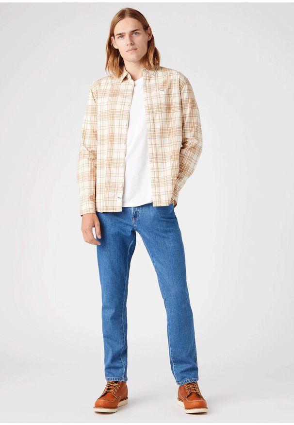 Wrangler - WRANGLER TEXAS TAPER MĘSKIE SPODNIE JEANSOWE ALL IN STONE W12T3831T 112145805