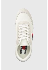 Tommy Jeans sneakersy EN0EN01737.YBR.RETRO.E kolor biały. Nosek buta: okrągły. Zapięcie: sznurówki. Kolor: biały. Materiał: poliester, guma #4