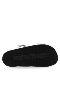 Calvin Klein Jeans Klapki Comfort 2 YW0YW00598 Biały. Kolor: biały. Materiał: skóra