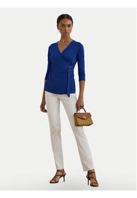 Lauren Ralph Lauren - LAUREN RALPH LAUREN Bluzka 200889081020 Niebieski Slim Fit. Kolor: niebieski. Materiał: syntetyk #4