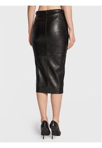 Babylon Spódnica z imitacji skóry R_E00164 Czarny Slim Fit. Kolor: czarny. Materiał: skóra