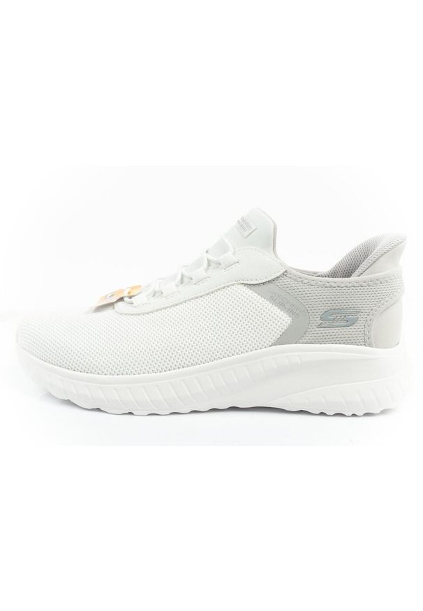 skechers - Buty sportowe SLIP-INS męskie Skechers Bobs Squad. Kolor: biały. Materiał: materiał. Szerokość cholewki: normalna