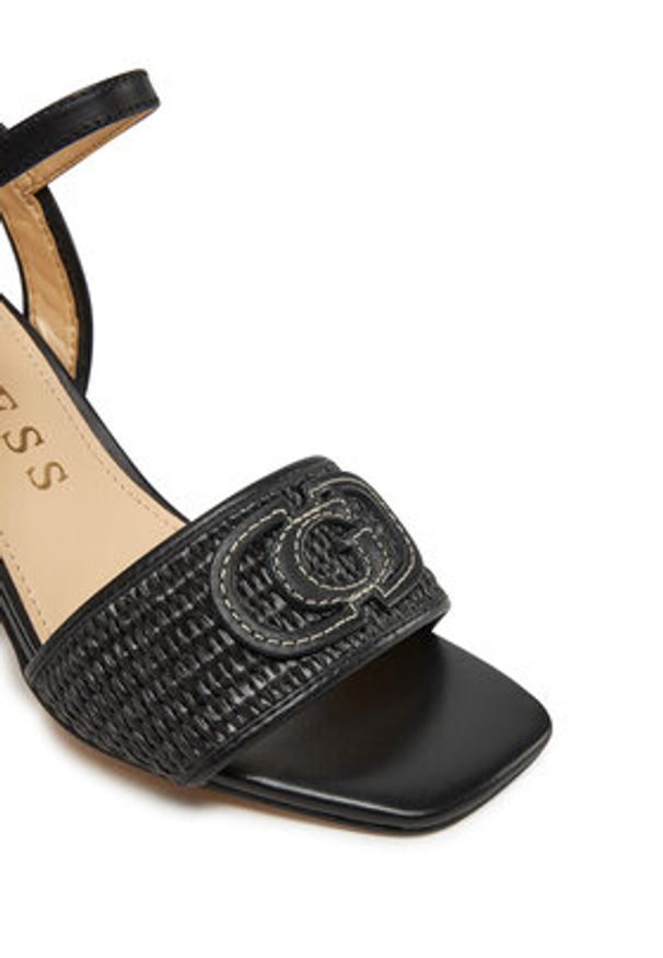 Guess Sandały FLJGNK FAB03 Czarny. Kolor: czarny. Materiał: materiał