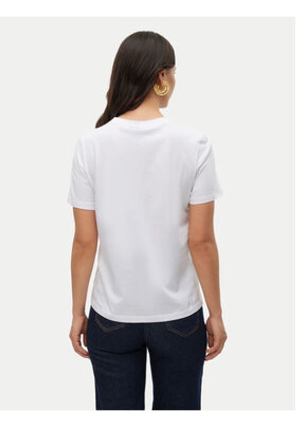 Vero Moda T-Shirt Paulina 10316991 Biały Regular Fit. Kolor: biały. Materiał: bawełna