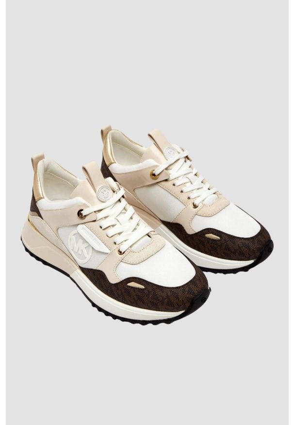 Michael Kors - MICHAEL KORS Białe sneakersy damskie Theo Trainer, Rozmiar 39. Okazja: na co dzień. Kolor: biały