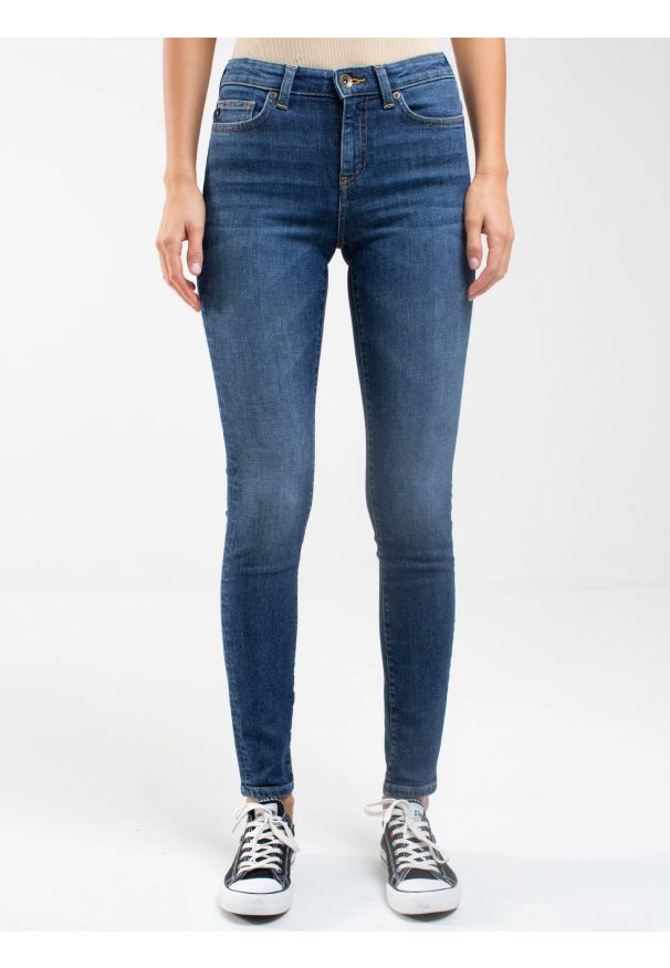 Big-Star - Jeansy damskie skinny granatowe Adela 512. Kolor: niebieski. Sezon: lato