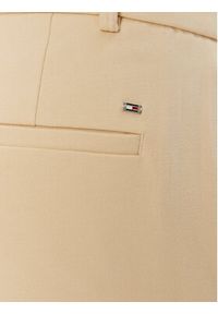 TOMMY HILFIGER - Tommy Hilfiger Spodnie materiałowe Core WW0WW39723 Beżowy Straight Fit. Kolor: beżowy. Materiał: wiskoza