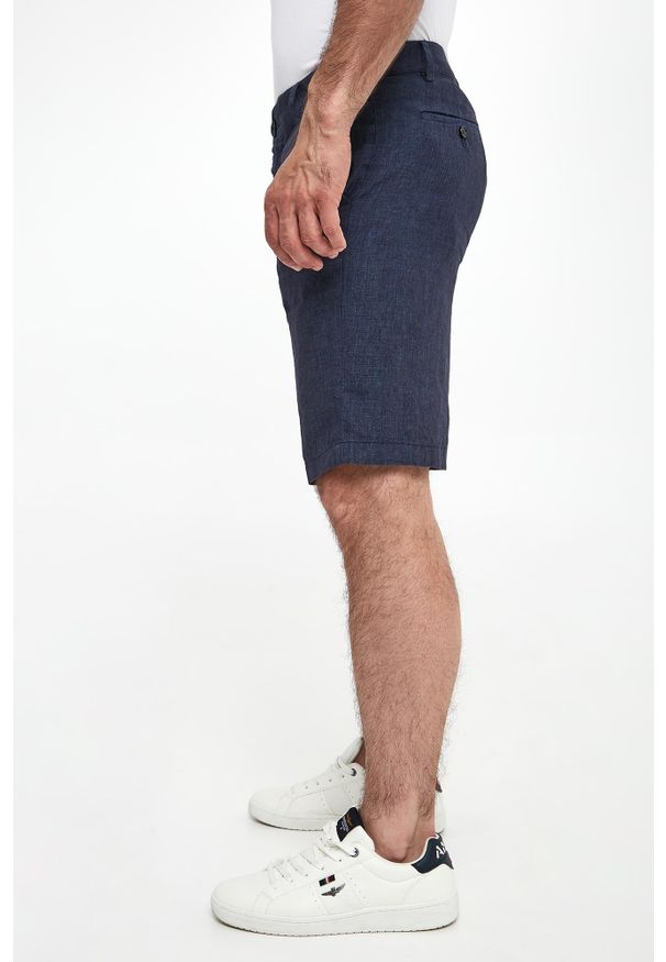 PAUL & SHARK - Bermudy męskie lniane PAUL&SHARK. Materiał: len