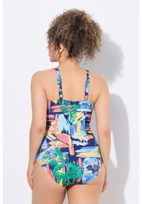 ULLA POPKEN - Damski Strój kąpielowy w kopertowym stylu miękkie miseczki dekolt w serek. Kolekcja: plus size. Kolor: pomarańczowy. Materiał: poliester, elastan, poliamid, materiał