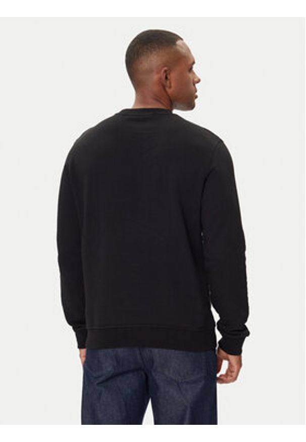 Karl Lagerfeld - KARL LAGERFELD Bluza 705091 554917 Czarny Regular Fit. Typ kołnierza: dekolt w karo. Kolor: czarny. Materiał: bawełna