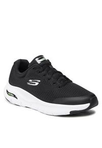 skechers - Skechers Sneakersy Arch Fit 232040/BKW Czarny. Kolor: czarny. Materiał: materiał #3