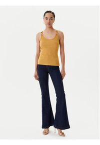 Morgan Top 251-DIDONI Żółty Slim Fit. Kolor: żółty. Materiał: wiskoza #3