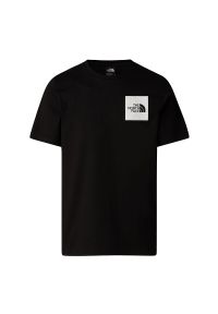 Koszulka The North Face Fine 0A8A6MJK31 - czarna. Kolor: czarny. Materiał: bawełna, jersey, poliester. Długość rękawa: krótki rękaw. Długość: krótkie