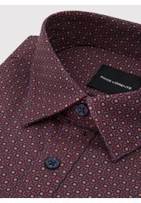 Pako Lorente - PAKO LORENTE - Bordowa koszula w geometryczny wzór. Kolor: czerwony. Materiał: bawełna, elastan. Długość rękawa: długi rękaw. Długość: długie. Wzór: geometria. Sezon: jesień #3