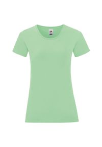 FRUIT OF THE LOOM - Koszulka Damska Z Bawełny Czesanej Iconic. Kolor: zielony. Materiał: bawełna. Sport: turystyka piesza #1