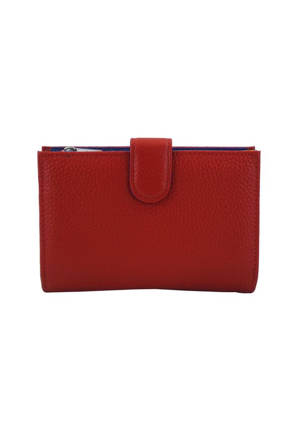 Barberini's - Portfel skórzany BARBERINI'S czerwony D-8346-13. Kolor: czerwony. Materiał: skóra. Wzór: kolorowy