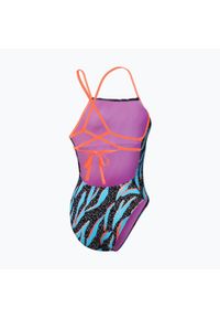 Strój pływacki jednoczęściowy Speedo Allover Digital Lattice Tie-Back. Kolor: wielokolorowy, niebieski, czarny