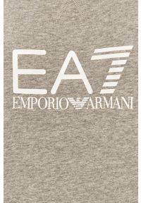 EA7 Emporio Armani - Bluza. Okazja: na co dzień. Kolor: szary. Wzór: nadruk. Styl: casual