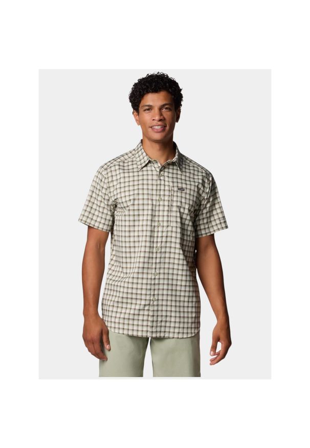 columbia - Koszulka turystyczna męska Columbia Silver Ridge Utility Lite Novelty. Kolor: zielony. Długość rękawa: krótki rękaw. Długość: krótkie. Sport: turystyka piesza