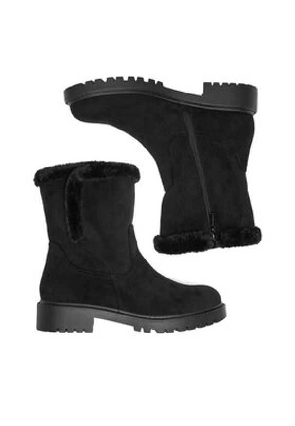 Clara Barson Botki CEO-HY90165-8 Czarny. Kolor: czarny. Materiał: materiał