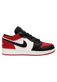 Buty sportowe Air Jordan 1 Low GS Bred Toe. Kolor: czerwony #1