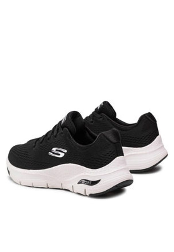 skechers - Skechers Sneakersy Arch Fit 149057/BKW Czarny. Kolor: czarny. Materiał: materiał