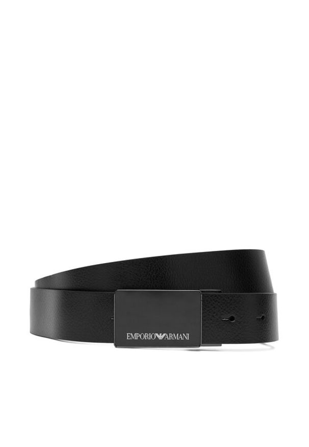 Emporio Armani Pasek Męski Y4S427 YTU7J 84372 Czarny. Kolor: czarny. Materiał: skóra