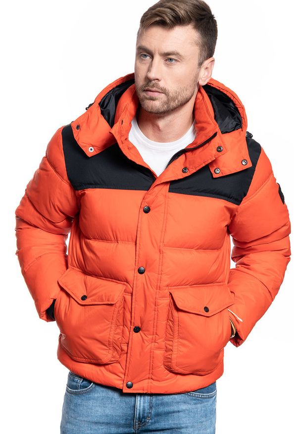 Lee - MĘSKA KURTKA ZIMOWA LEE PUFFER JACKET POINCIANA L86NSZOL 112122746. Sezon: zima