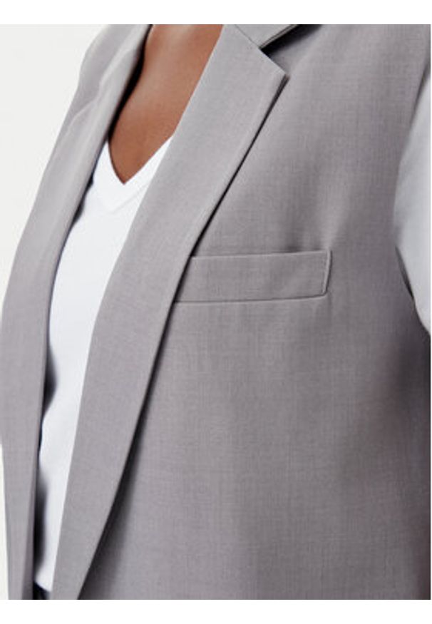 only - ONLY Kamizelka Marine 15338353 Szary Straight Fit. Kolor: szary. Materiał: syntetyk. Styl: marine