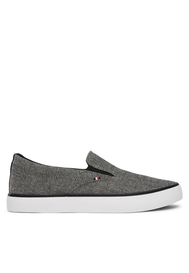 TOMMY HILFIGER - Tommy Hilfiger Tenisówki Harlem Core Ii Slip On Chambray FM0FM05819 Szary. Zapięcie: bez zapięcia. Kolor: szary. Materiał: materiał